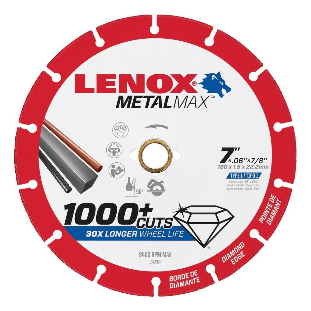 Metal Max 7&#34; x 7/8&#34; Angled Grinder/ Circular Saw Diamond Cut Off Wheel<span class=' ItemWarning' style='display:block;'>Item is usually in stock, but we&#39;ll be in touch if there&#39;s a problem<br /></span>