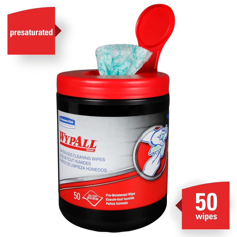 Wypall Waterless Industrial Cleaning Wipes (58310)<span class=' ItemWarning' style='display:block;'>Item is usually in stock, but we&#39;ll be in touch if there&#39;s a problem<br /></span>