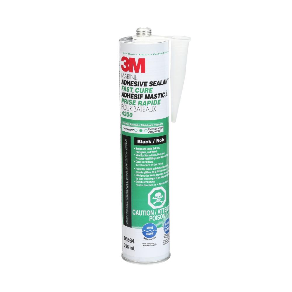 3M Marine Adhesive Sealant Fast Cure, 4200, black, 0.1 gal (378.54 mL)<span class=' ItemWarning' style='display:block;'>Item is usually in stock, but we&#39;ll be in touch if there&#39;s a problem<br /></span>