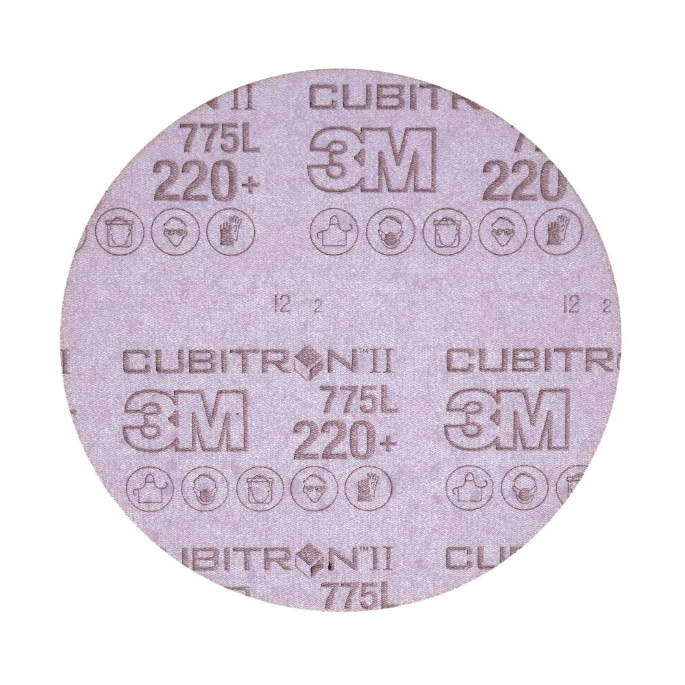 3M Cubitron II Hookit Film Disc 775L, film backing, 220+, 3 MIL, 6 in x NH, 152.4 mm x NH<span class=' ItemWarning' style='display:block;'>Item is usually in stock, but we&#39;ll be in touch if there&#39;s a problem<br /></span>