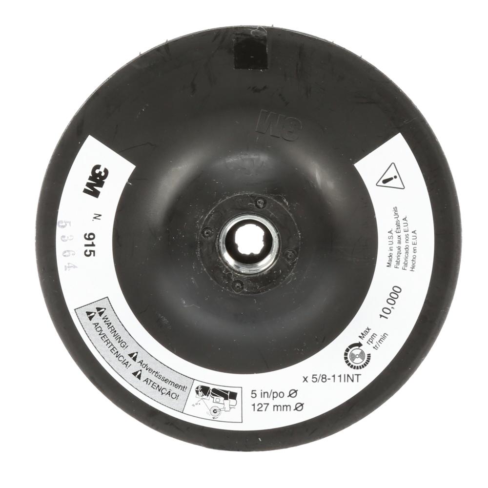 3M Disc Pad Holder, 915, black, 5 in x 1/8 in x 3/8 in x 5/8-11 internal<span class=' ItemWarning' style='display:block;'>Item is usually in stock, but we&#39;ll be in touch if there&#39;s a problem<br /></span>