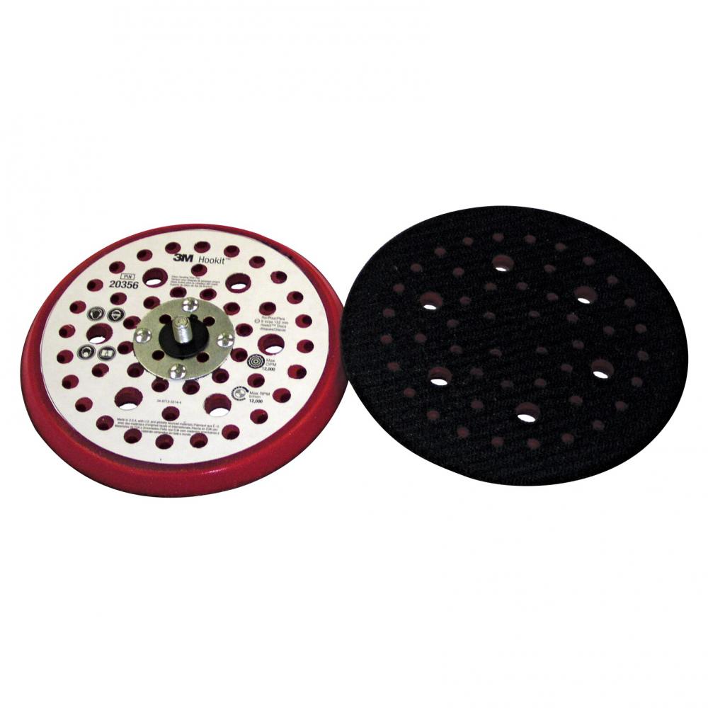 3M Hookit Clean Sanding Low Profile Disc Pad, 20356, red, 6 in x 3/8 in, 52 holes<span class=' ItemWarning' style='display:block;'>Item is usually in stock, but we&#39;ll be in touch if there&#39;s a problem<br /></span>