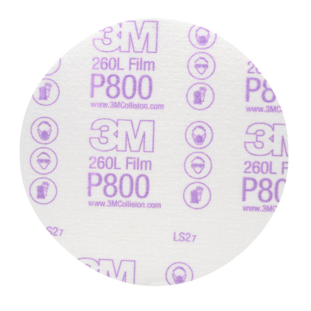 3M Hookit Finishing Film Disc, 260L, 00970, P800, 6 in (15.24 cm)<span class=' ItemWarning' style='display:block;'>Item is usually in stock, but we&#39;ll be in touch if there&#39;s a problem<br /></span>