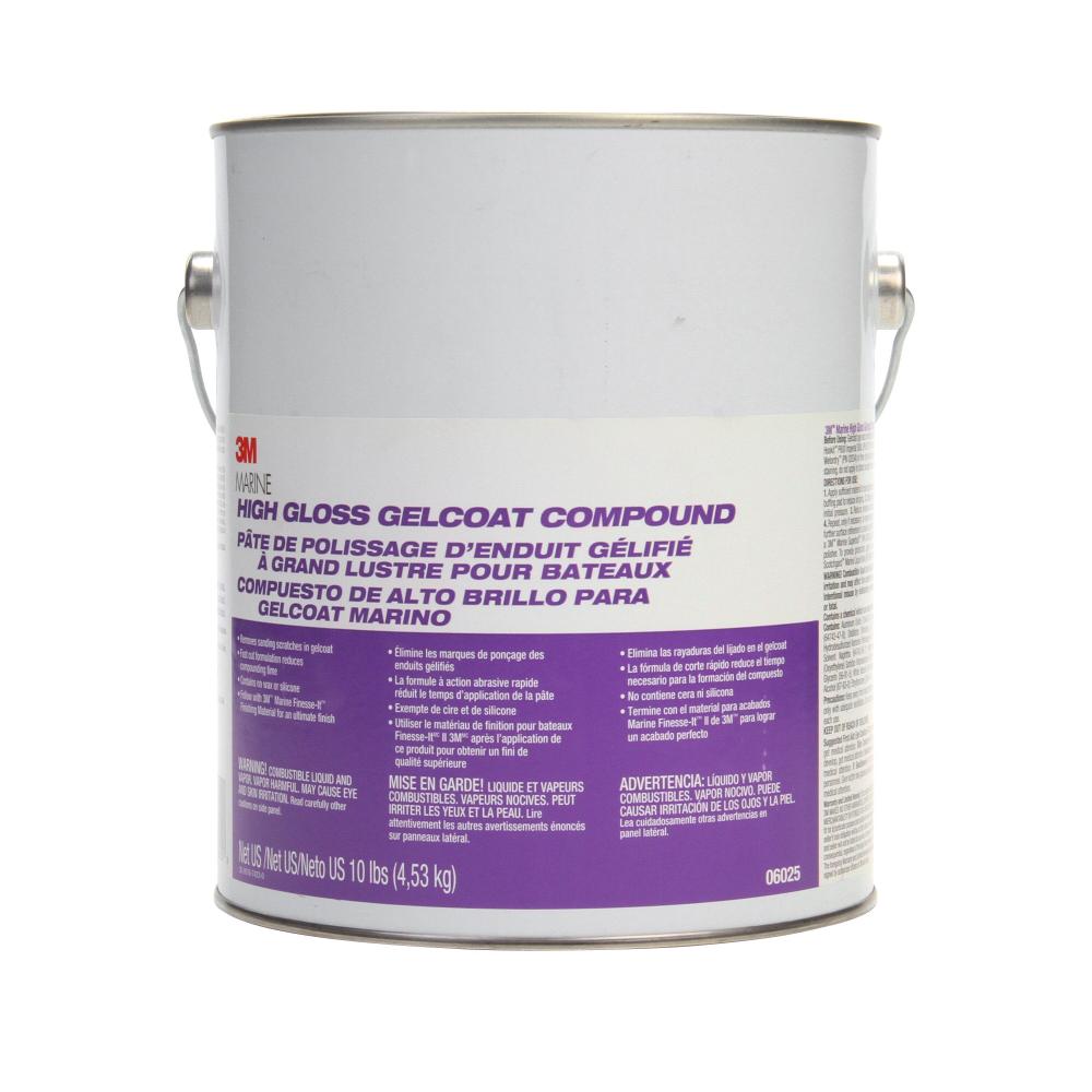 3M Marine High Gloss Gelcoat Compound, 06025, 1 gal (3.78 L)<span class=' ItemWarning' style='display:block;'>Item is usually in stock, but we&#39;ll be in touch if there&#39;s a problem<br /></span>