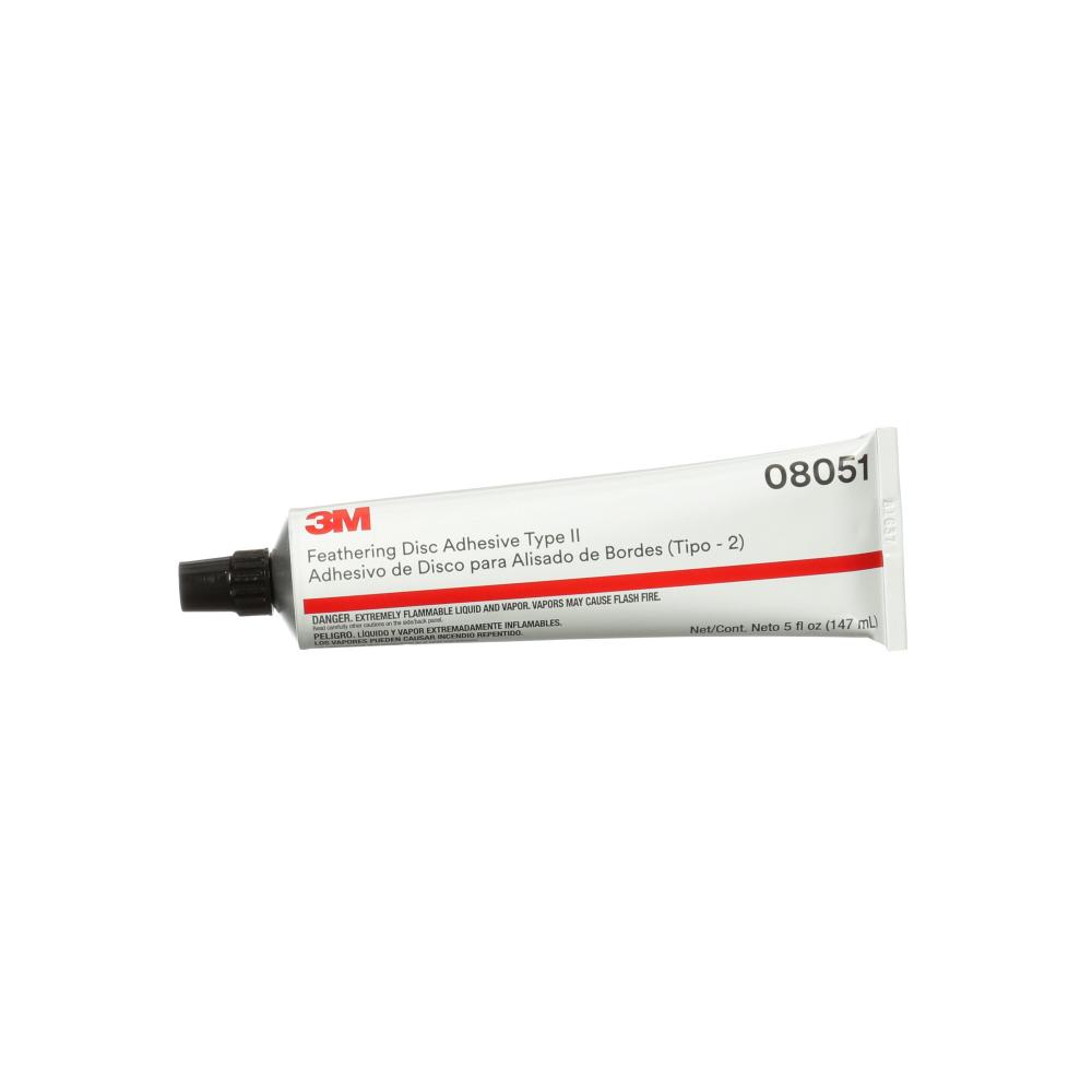 3M Feathering Disc Adhesive, Type 2, 08051, white, 5 fl. oz. (147 ml)<span class=' ItemWarning' style='display:block;'>Item is usually in stock, but we&#39;ll be in touch if there&#39;s a problem<br /></span>