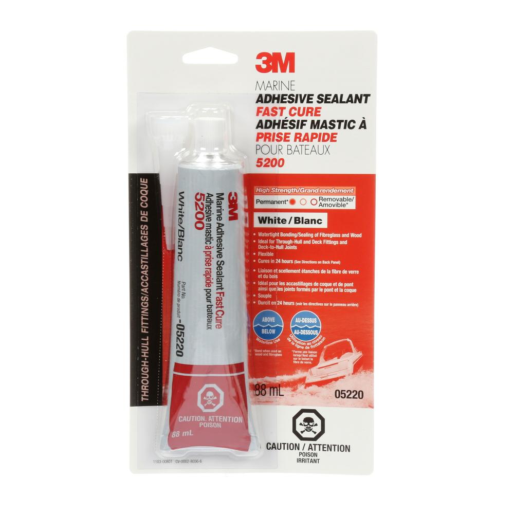 3M Marine Adhesive Sealant Fast Cure, 5200, white, 3 fl oz (88.72 mL)<span class=' ItemWarning' style='display:block;'>Item is usually in stock, but we&#39;ll be in touch if there&#39;s a problem<br /></span>