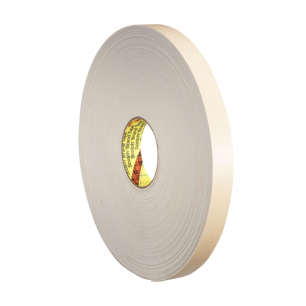 3M Double Coated Polyethylene Foam Tape, 4496, white, 1.0 in x 36.0 yd (2.5 cm x 32.9 m), bulk<span class=' ItemWarning' style='display:block;'>Item is usually in stock, but we&#39;ll be in touch if there&#39;s a problem<br /></span>