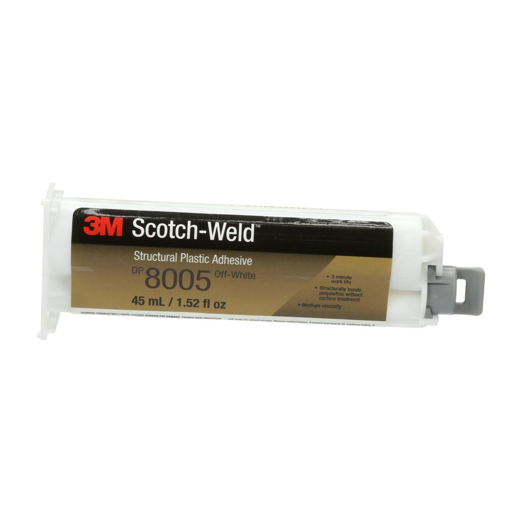 3M Scotch-Weld Structural Plastic Adhesive, DP8005, off-white, 1.58 fl. oz. (45 ml), duo-pak<span class=' ItemWarning' style='display:block;'>Item is usually in stock, but we&#39;ll be in touch if there&#39;s a problem<br /></span>