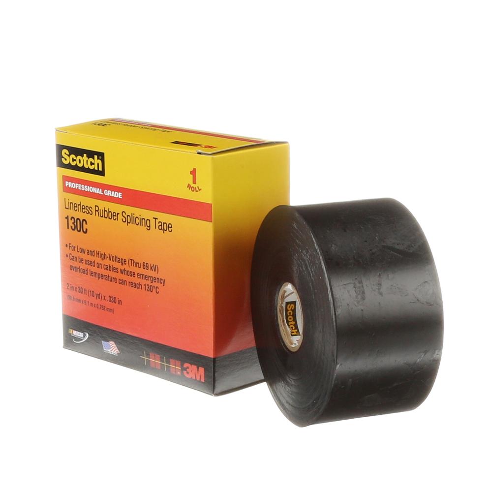 Scotch® Linerless Rubber Splicing Tape, 130C, black, 30 mil, 3/4 in x 30 ft, professional grade<span class=' ItemWarning' style='display:block;'>Item is usually in stock, but we&#39;ll be in touch if there&#39;s a problem<br /></span>