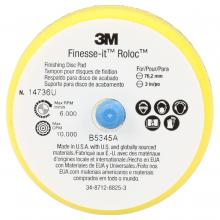 3M 14736 - 3M Finesse-it Roloc Finishing Disc Pad, 14736U, yellow, 3 in (76.2 mm), firm