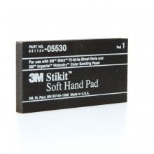 3M 05530PAD - 3M Stikit Soft Hand Pad, 05530, 2 3/4 in x 5 1/2 in x 3/8 in (7 cm x 13.97 cm x 0.95 cm)