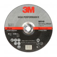 3M AB66548 - 3M™ High Performance Depressed Center Grinding Wheel, 66548, T27, black, 9 in x 1/4 in x 7/8