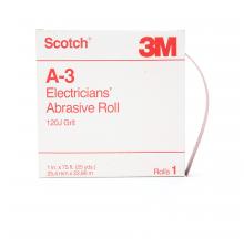 3M 11560 - Scotch® A-3 Electrician's Abrasive Roll, grade 120, 1 in x 25 yd (25.4 mm x 22.9 m)