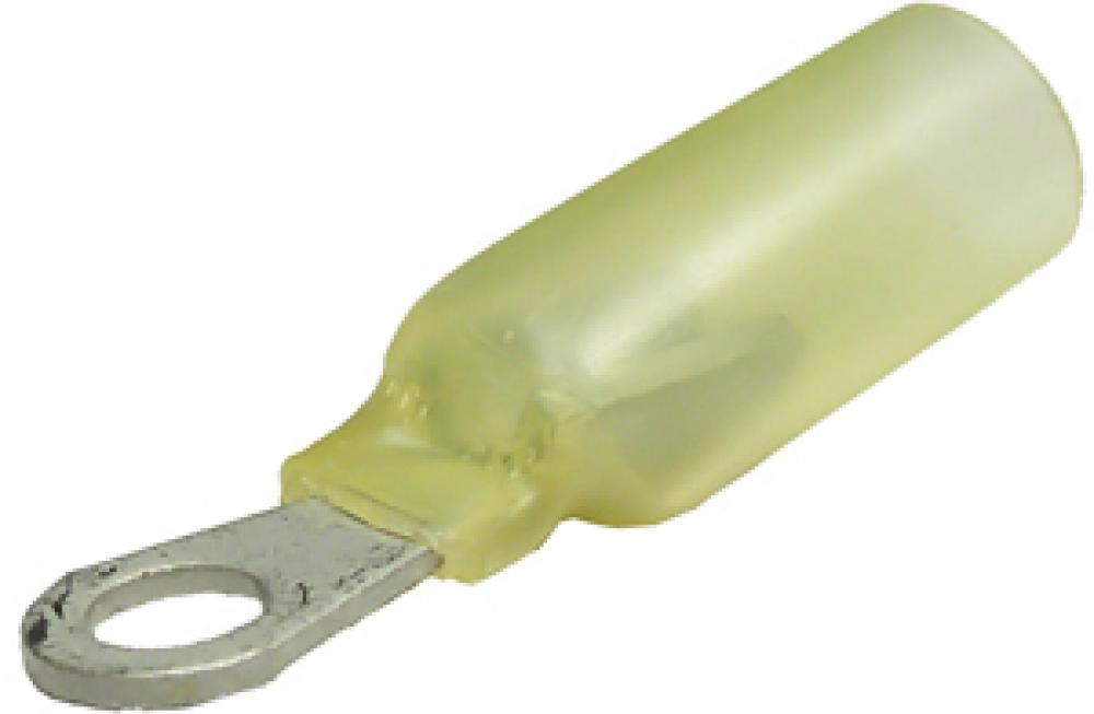 12-10GA 1/4&#34; HEAT SHRINK RING CONNECTORS - YELLOW<span class=' ItemWarning' style='display:block;'>Item is usually in stock, but we&#39;ll be in touch if there&#39;s a problem<br /></span>