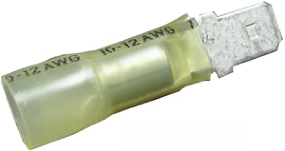 12-10GA MALE SOLDER-SHRINK QUICK CONNECTORS - YELLOW<span class=' ItemWarning' style='display:block;'>Item is usually in stock, but we&#39;ll be in touch if there&#39;s a problem<br /></span>