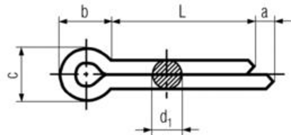 Plated Split Pin (Cotter Pin)94 Zn 4x16 Zinc CR3<span class=' ItemWarning' style='display:block;'>Item is usually in stock, but we&#39;ll be in touch if there&#39;s a problem<br /></span>