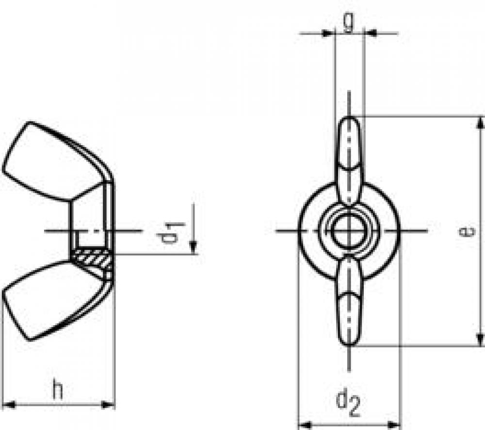 Stainless Wing Nut American StyleWN-A2 M4 American Form Stainless<span class=' ItemWarning' style='display:block;'>Item is usually in stock, but we&#39;ll be in touch if there&#39;s a problem<br /></span>