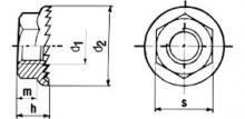 Fuller Fasteners N029-008-0000 - Serrated Hex Flange Nut ZINCJIS 1190-10 Zn M8 (12mm A.F.) CR3