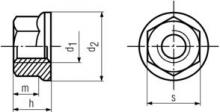 Fuller Fasteners N028-004-0000 - Hex Flange Nut6923-5/8 Zn M4  CR3 No Serration