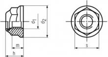 Fuller Fasteners N138-012-0000 - Plated Nylon Insert Hex Flange Nut6926-8 Zn M12 Zinc CR3