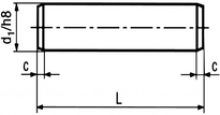 Fuller Fasteners P002-006-0030 - Stainless Dowel Pin7-A1/A2 h8 6x30