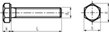 Fuller Fasteners H001-004-0035 - Plain Hex Head Screw Full Thread4017/933-8.8 4x35