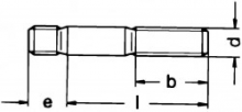 Fuller Fasteners S0T1-006-0020 - Stud tap and nut end w/normal thread939-5.8 6x20 (OAL + 7.5mm)