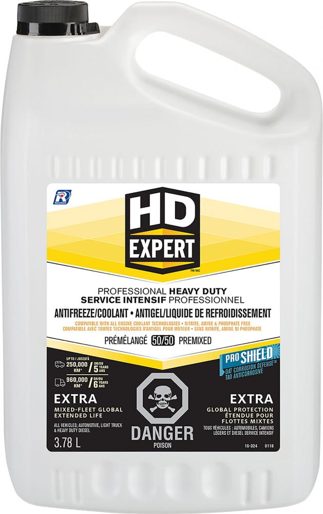 HD Expert - 50/50 Pre-Diluted Mixed-Fleet Global Heavy Duty Antifreeze/Coolant, Extra, 3.78 L<span class=' ItemWarning' style='display:block;'>Item is usually in stock, but we&#39;ll be in touch if there&#39;s a problem<br /></span>