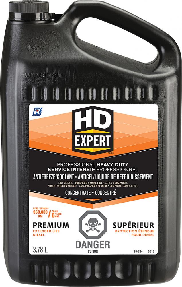 HD Expert - Concentrate Extended Life Heavy Duty Antifreeze/Coolant, Premium, 3.78 L<span class=' ItemWarning' style='display:block;'>Item is usually in stock, but we&#39;ll be in touch if there&#39;s a problem<br /></span>