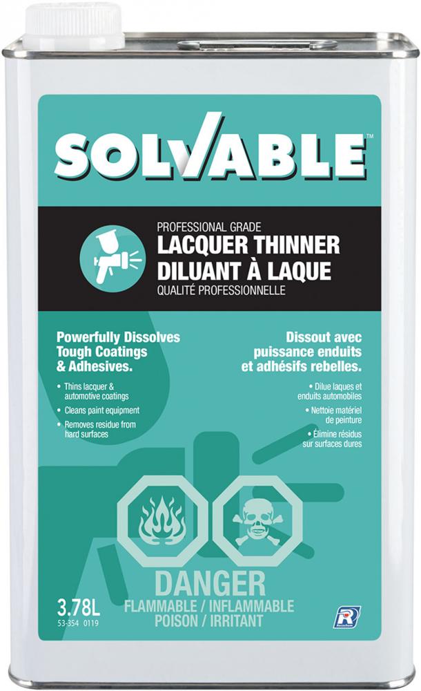 LACQUER THINNER 3.78L<span class=' ItemWarning' style='display:block;'>Item is usually in stock, but we&#39;ll be in touch if there&#39;s a problem<br /></span>