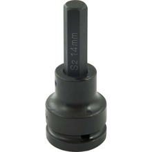 Gray Tools PB2614M - 14mm X 3/4" Drive, Standard Length, Hex Head Socket, Black Impact