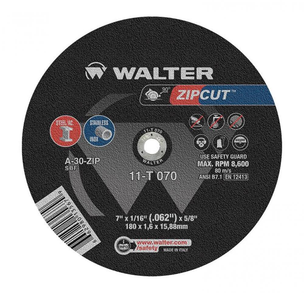 ZIPCUT 7X1/16X5/8&#39;&#39; T1 CUT-OFF WHEEL<span class=' ItemWarning' style='display:block;'>Item is usually in stock, but we&#39;ll be in touch if there&#39;s a problem<br /></span>