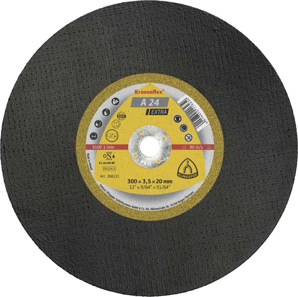 A 24 EX large cutting-off wheels, 12 x 9/64 x 51/64 Inch flat<span class=' ItemWarning' style='display:block;'>Item is usually in stock, but we&#39;ll be in touch if there&#39;s a problem<br /></span>