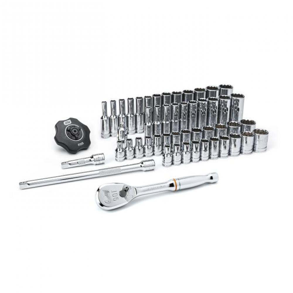 51 Pc. 1/4&#34; Drive 12 Point SAE/Metric Standard and Deep Mechanics Tool Set<span class=' ItemWarning' style='display:block;'>Item is usually in stock, but we&#39;ll be in touch if there&#39;s a problem<br /></span>