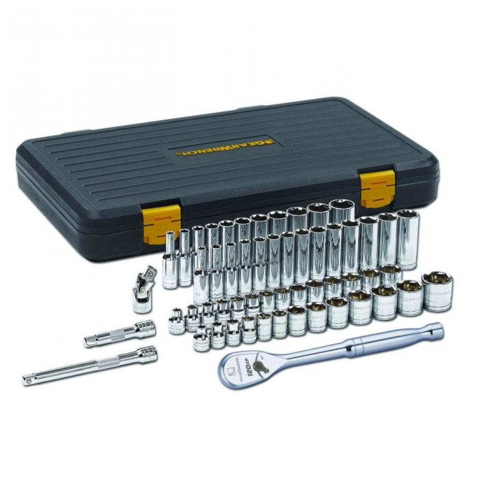 56 Pc. 3/8&#34; Drive 120XP™ 6 Point SAE/Metric Standard and Deep Mechanics Tool Set<span class=' ItemWarning' style='display:block;'>Item is usually in stock, but we&#39;ll be in touch if there&#39;s a problem<br /></span>