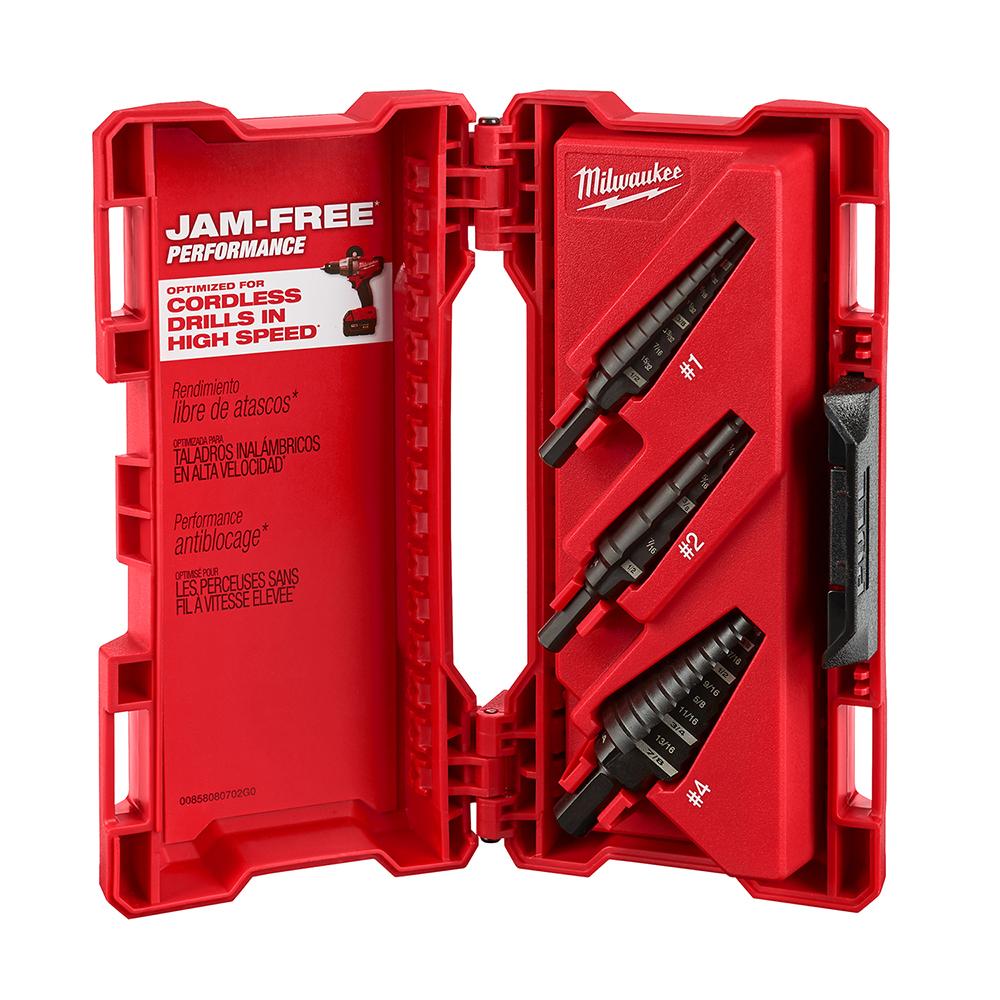 3-Piece Step Drill Bit Set<span class=' ItemWarning' style='display:block;'>Item is usually in stock, but we&#39;ll be in touch if there&#39;s a problem<br /></span>