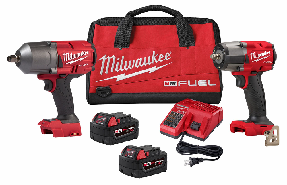 M18 FUEL 18 Volt Lithium-Ion Brushless Cordless Automotive Impact Wrench Combo K<span class='Notice ItemWarning' style='display:block;'>Item has been discontinued<br /></span>