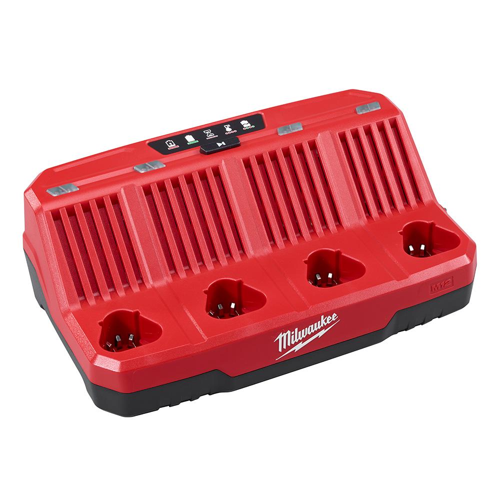 M12™ 4-Bay Sequential Charger<span class=' ItemWarning' style='display:block;'>Item is usually in stock, but we&#39;ll be in touch if there&#39;s a problem<br /></span>