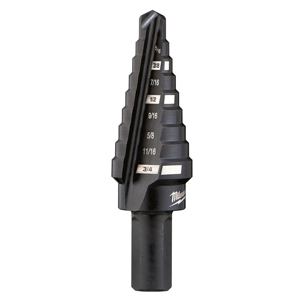 #3 Step Drill Bit, 1/4 in. - 3/4 in. x 1/16 in.<span class=' ItemWarning' style='display:block;'>Item is usually in stock, but we&#39;ll be in touch if there&#39;s a problem<br /></span>