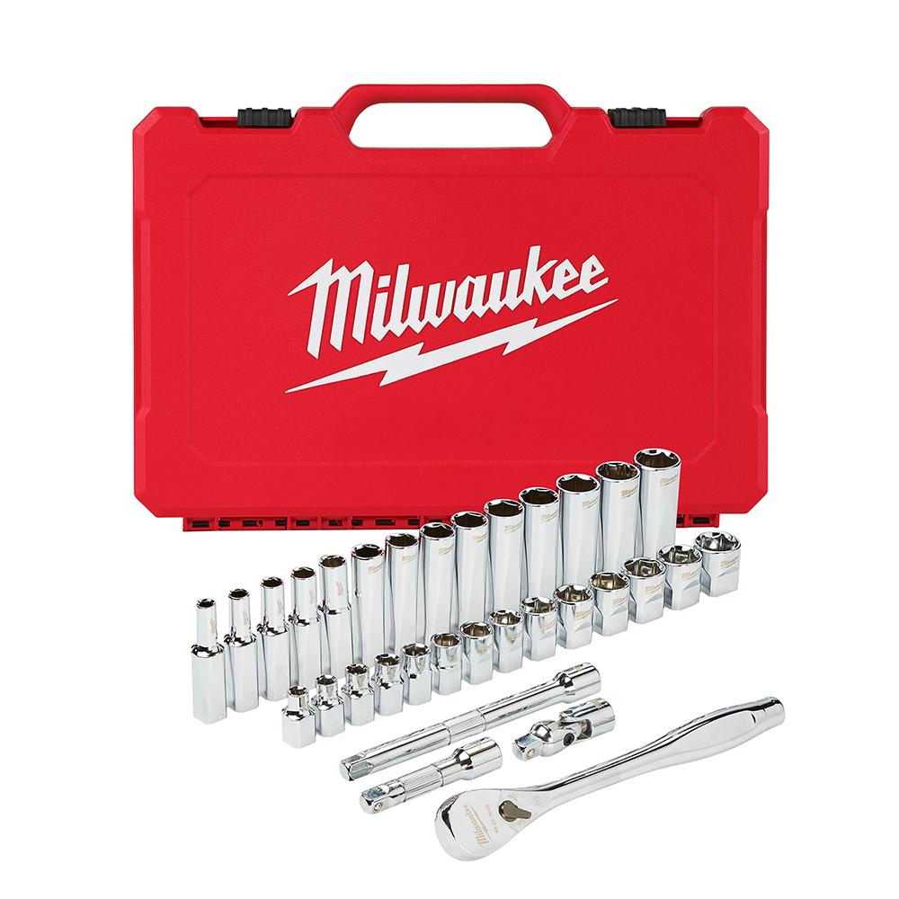 3/8 in. Drive 32 pc. Ratchet & Socket Set - Metric<span class=' ItemWarning' style='display:block;'>Item is usually in stock, but we&#39;ll be in touch if there&#39;s a problem<br /></span>