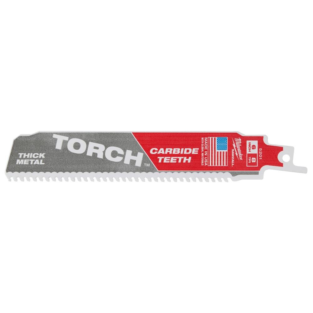 6 in. 7 TPI THE TORCH Carbide Teeth SAWZALL Reciprocating Saw Blade - 1 Pack<span class=' ItemWarning' style='display:block;'>Item is usually in stock, but we&#39;ll be in touch if there&#39;s a problem<br /></span>