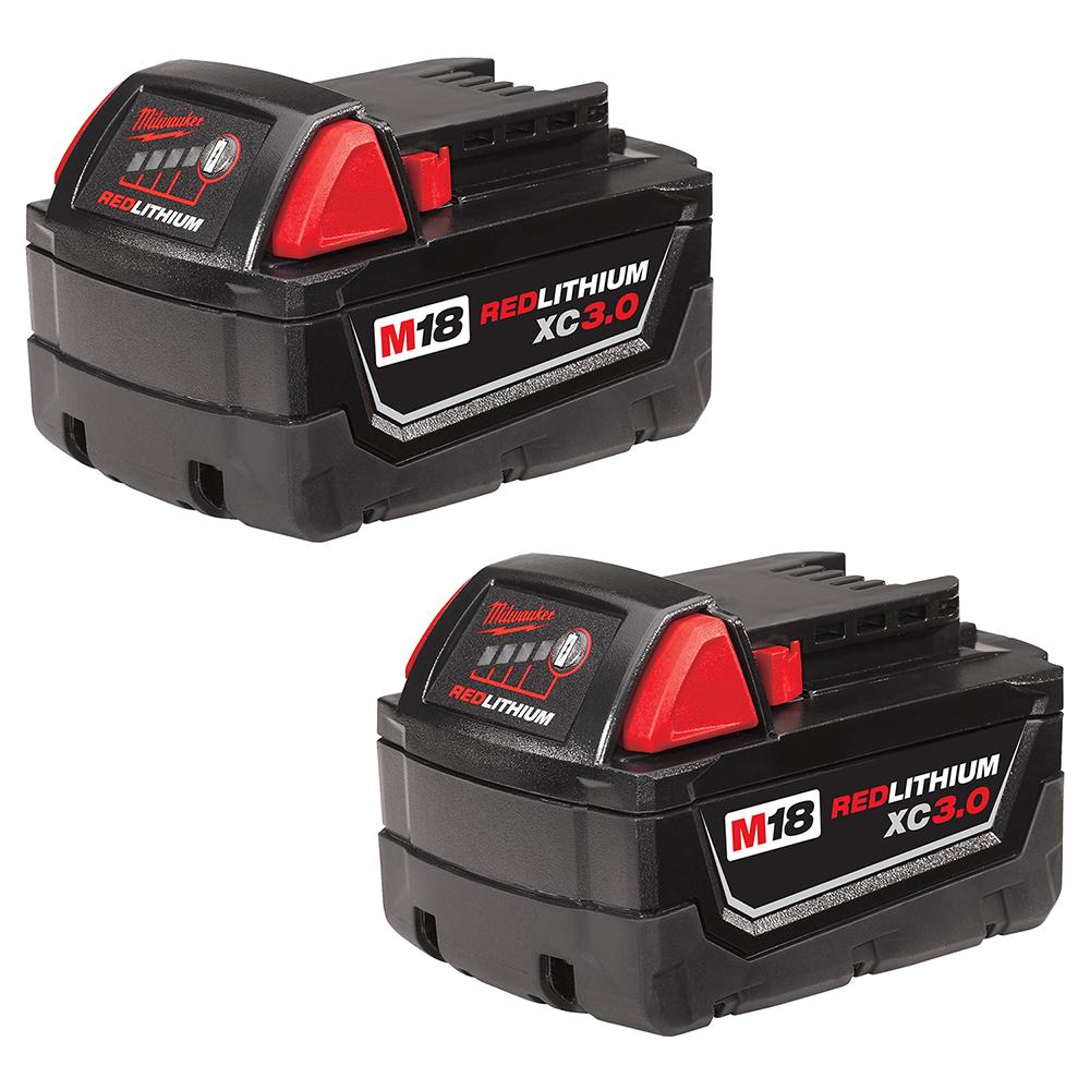 M18™ REDLITHIUM™ High Capacity 3.0Ah Battery Pack (2 Piece)<span class=' ItemWarning' style='display:block;'>Item is usually in stock, but we&#39;ll be in touch if there&#39;s a problem<br /></span>