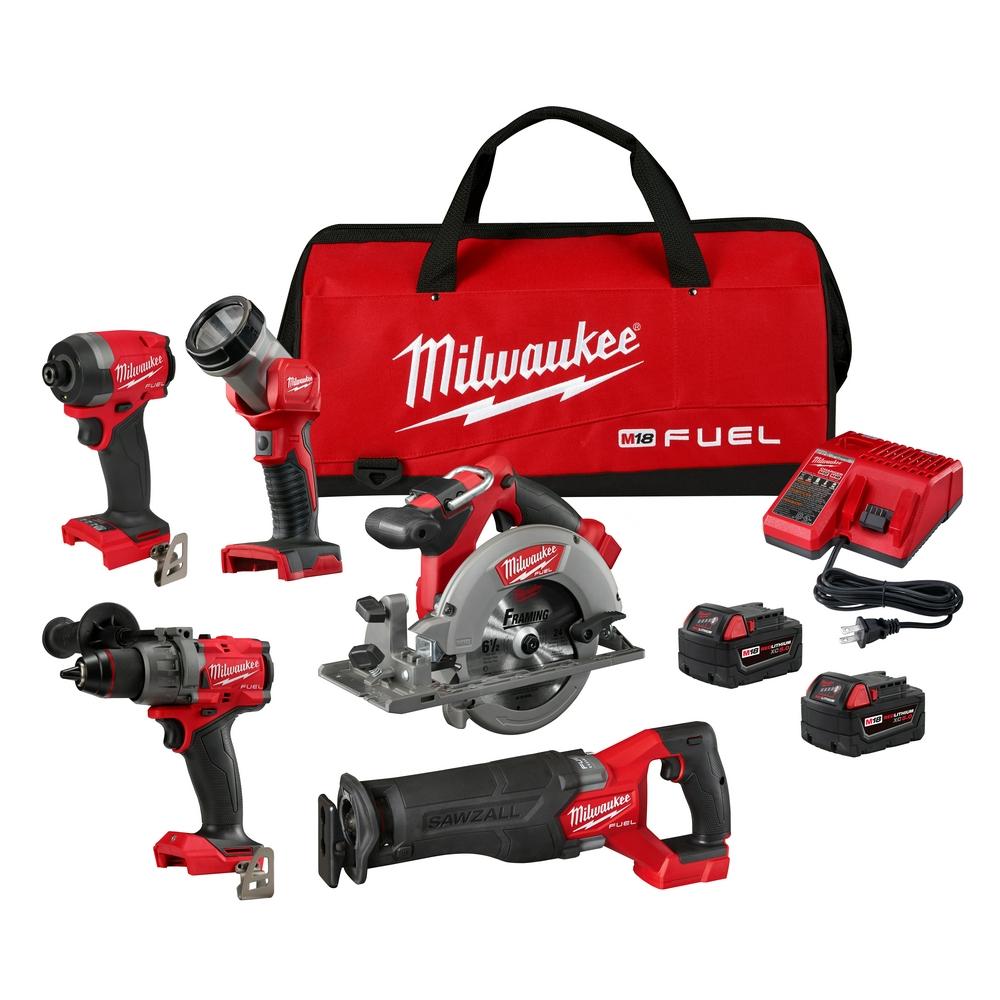 M18 FUEL™ 5-Tool Combo Kit<span class=' ItemWarning' style='display:block;'>Item is usually in stock, but we&#39;ll be in touch if there&#39;s a problem<br /></span>