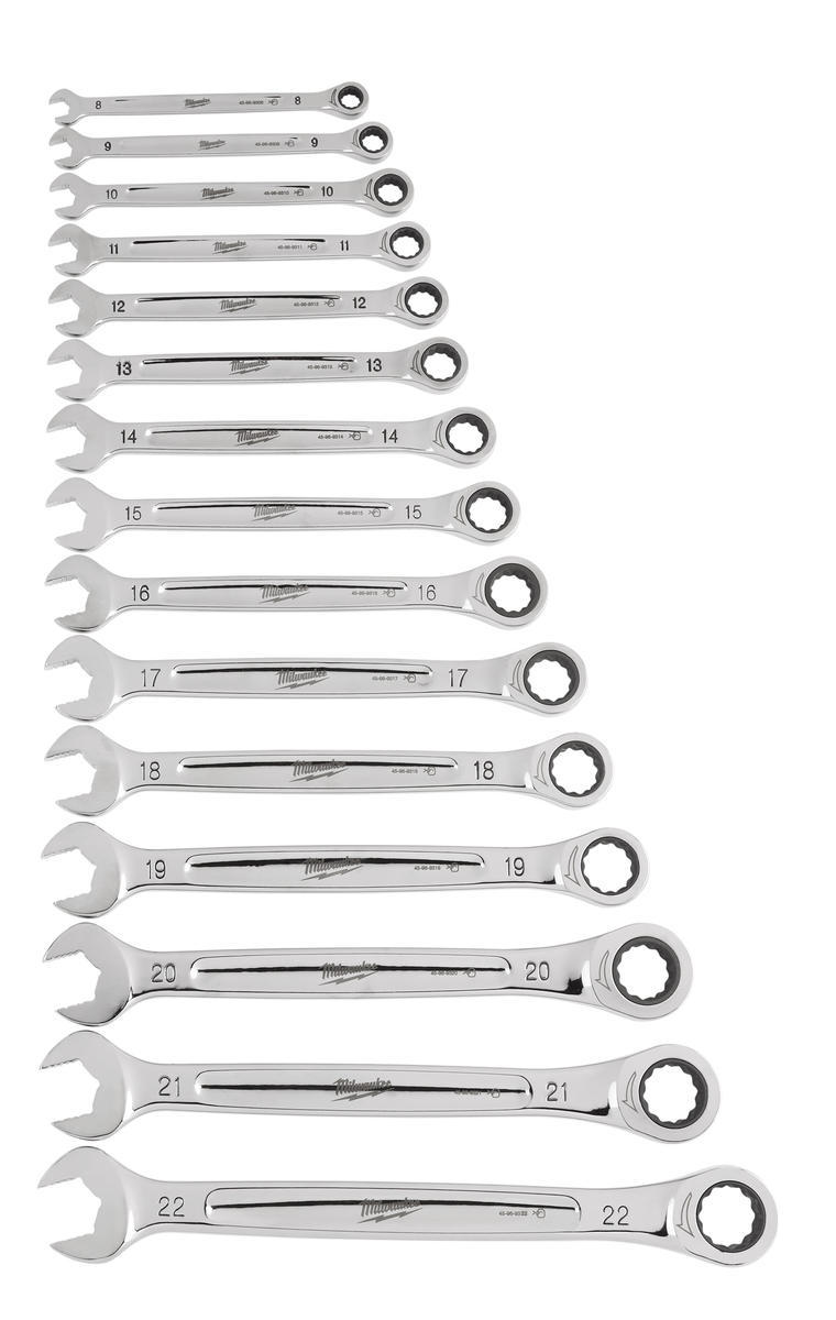 15pc Ratcheting Combination Wrench Set - Metric<span class=' ItemWarning' style='display:block;'>Item is usually in stock, but we&#39;ll be in touch if there&#39;s a problem<br /></span>