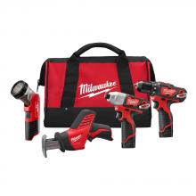 Milwaukee 2498-24 - M12™ Cordless Lithium-Ion 4 Tool Combo Kit