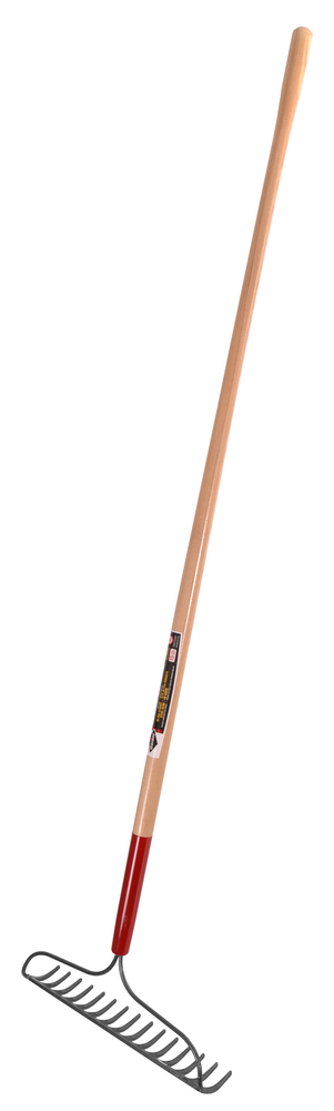 Bow rake, 15 tines, 60&#34; wood handle<span class=' ItemWarning' style='display:block;'>Item is usually in stock, but we&#39;ll be in touch if there&#39;s a problem<br /></span>