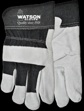 Watson Gloves 1426 - SUCH A DEAL SPLIT COW COTTON DRILL BACK SLIP ON CUFF COMBO