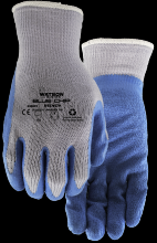 Watson Gloves 320-L - BLUE CHIP POLYESTER CRINKLED RUBBER LATEX PALM COATED - L