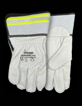 Watson Gloves 3776-M - MEAT HOOK FULLGRAIN COW REFLECTIVE 3 INCH CUFF UTILITY - M