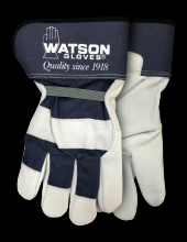 Watson Gloves 4019 - BUFFALO BILL FULLGRAIN BUFFALO COTTON DRILL BACK COMBO